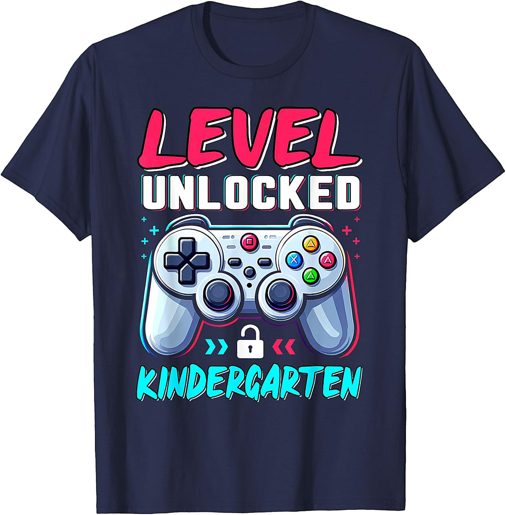 Level Kindergarten Unlocked Back To School Boys Team Kinder T-Shirt