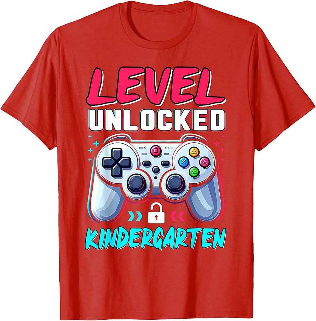 Level Kindergarten Unlocked Back To School Boys Team Kinder T-Shirt