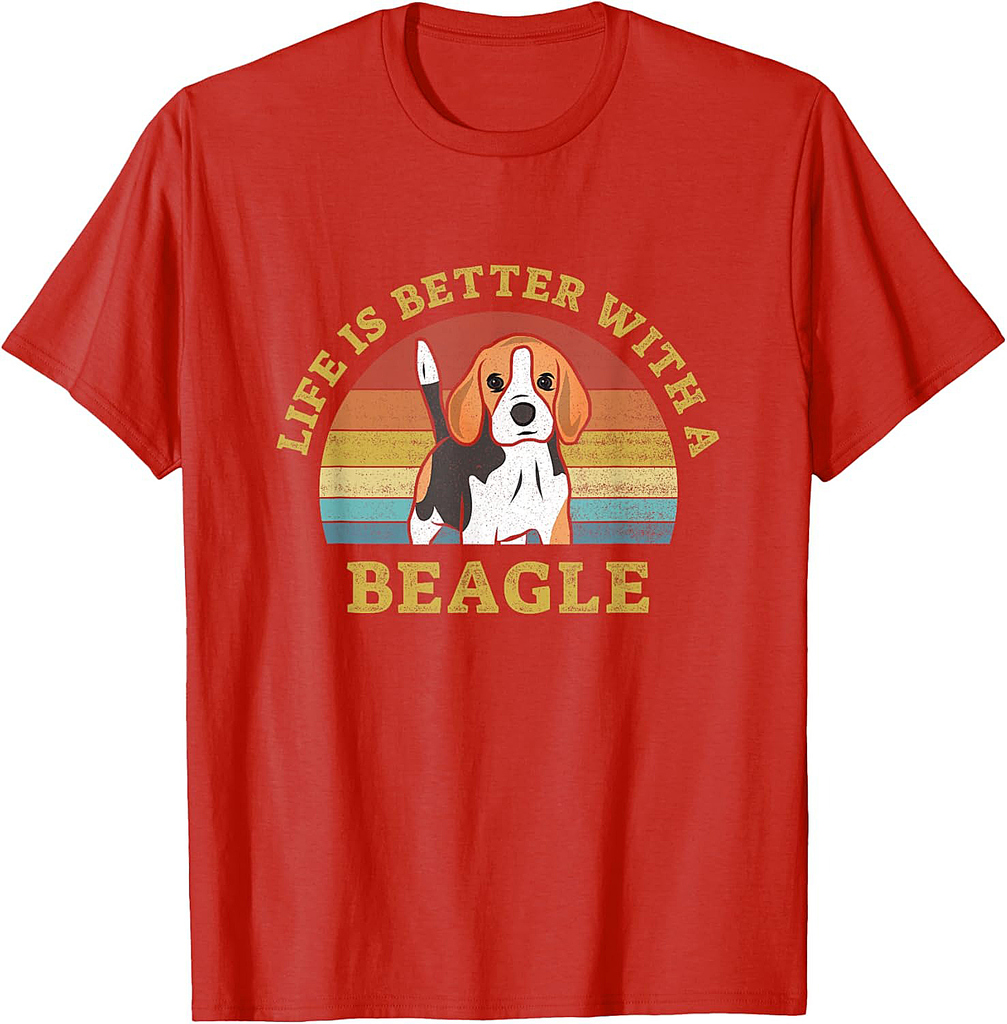 Life is better with a Beagle Vintage Dog Design Puppy Lover T-Shirt