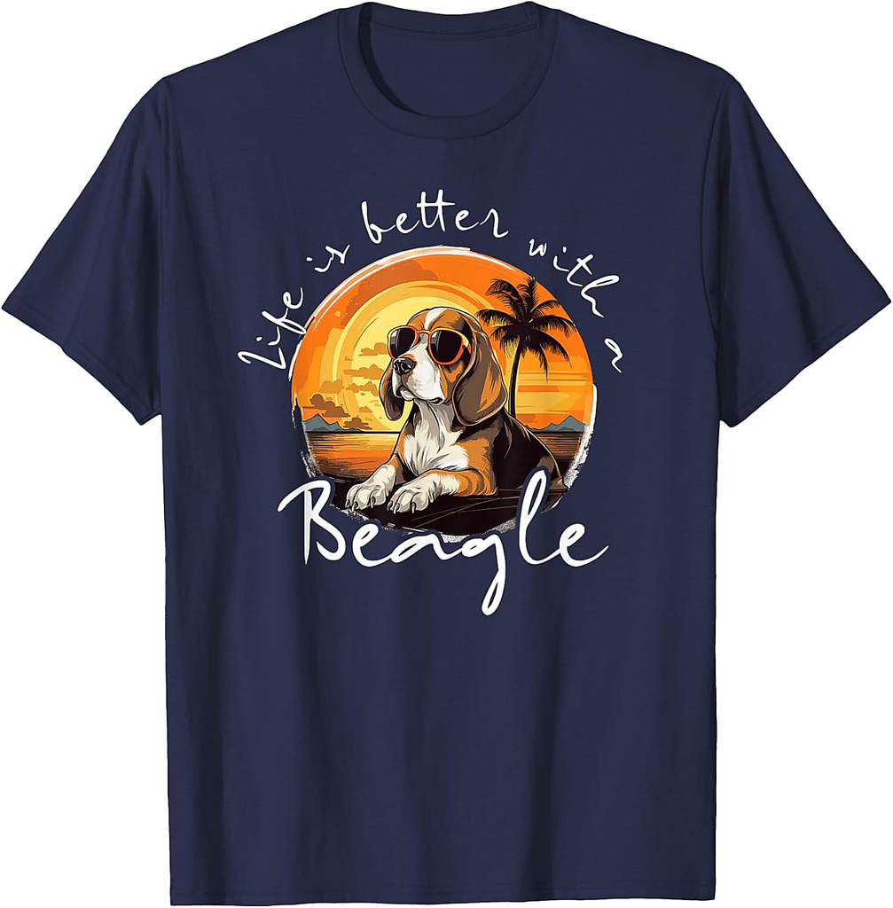 Life is better with a Beagle Vintage funny Dog Beagle Lover T-Shirt