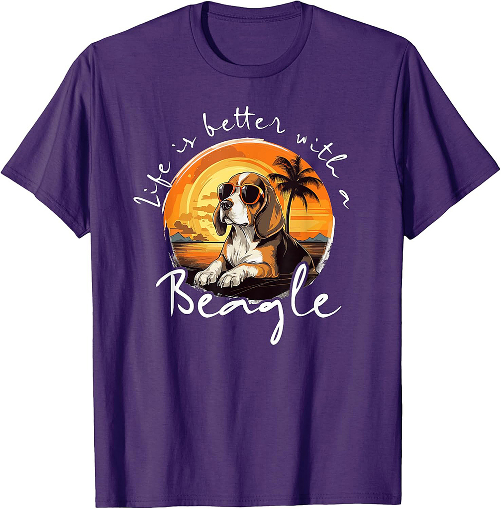Life is better with a Beagle Vintage funny Dog Beagle Lover T-Shirt
