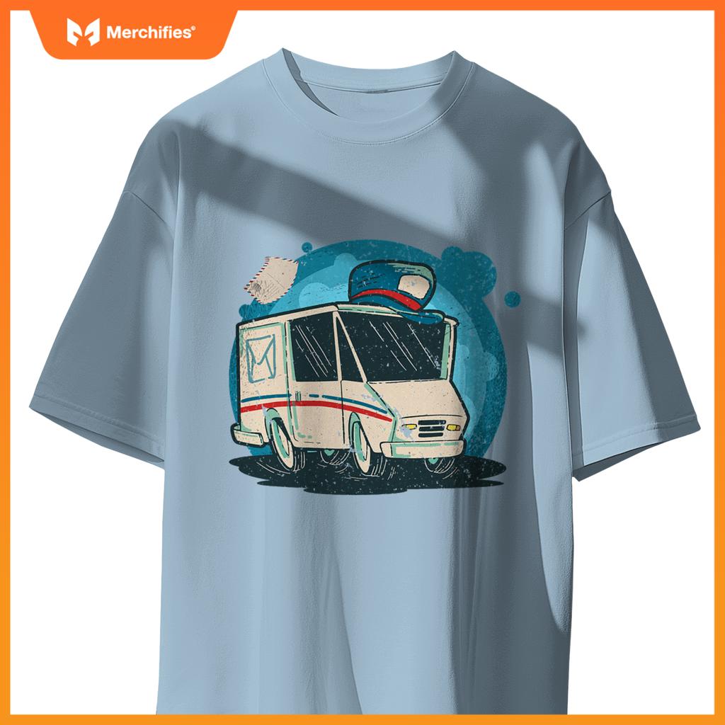 Mail Delivery Truck Artistic Postal Carrier Mailman T-Shirt