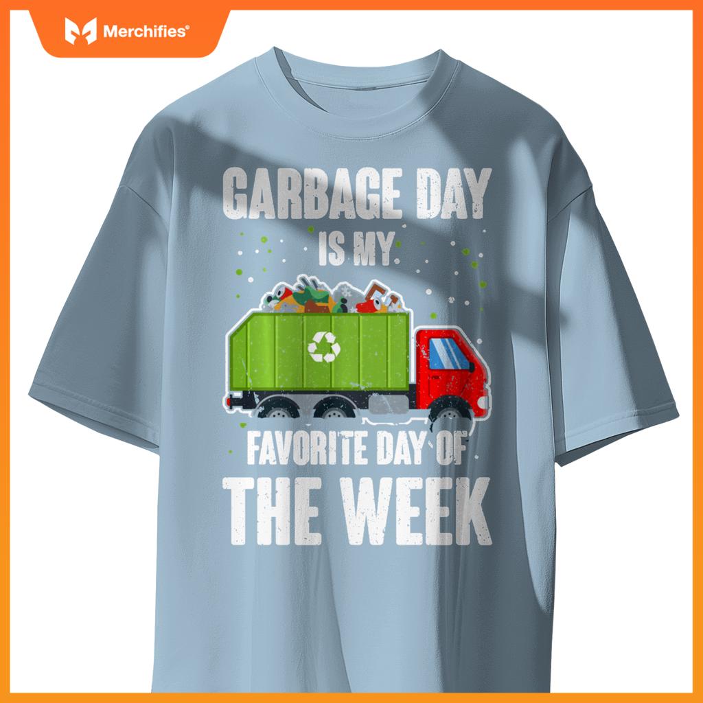 Garbage Uniform Trash Kids Garbage Man Costume Truck T-Shirt