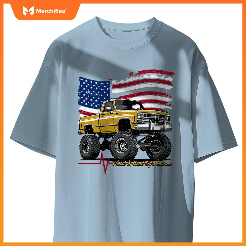 Lifted Squarebody 4Wd  American Pickup Truck T-Shirt