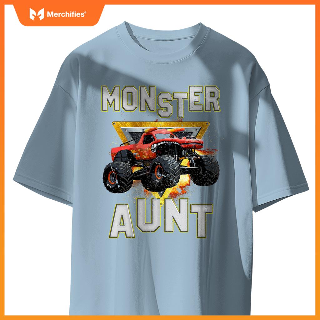 Monster Truck Aunt Monster Truck Are My Jam Truck Lovers T-Shirt
