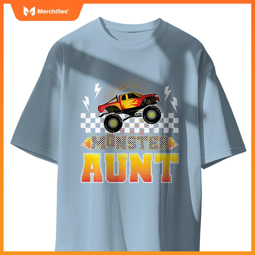 Monster Aunt Proud Monster Truck Aunt Monster Truck Auntie T-Shirt