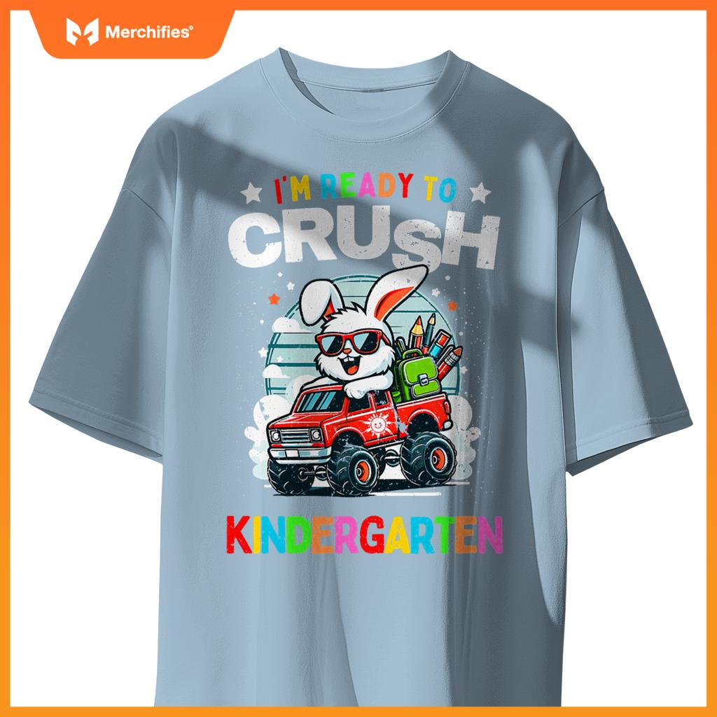 Im Ready To Crush Kindergarten Rabbit Monster Truck T-Shirt