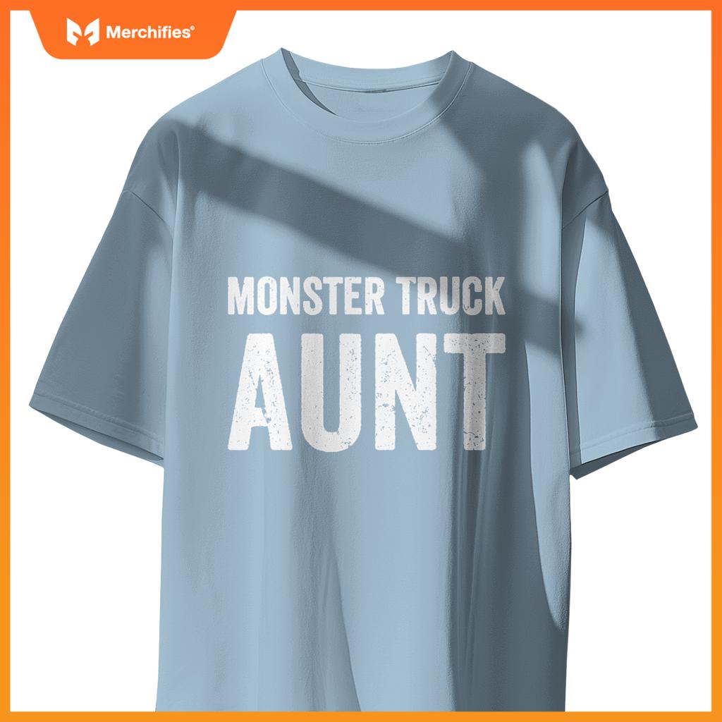 Monster Truck Aunt Retro Vintage Monster Truck Family T-Shirt