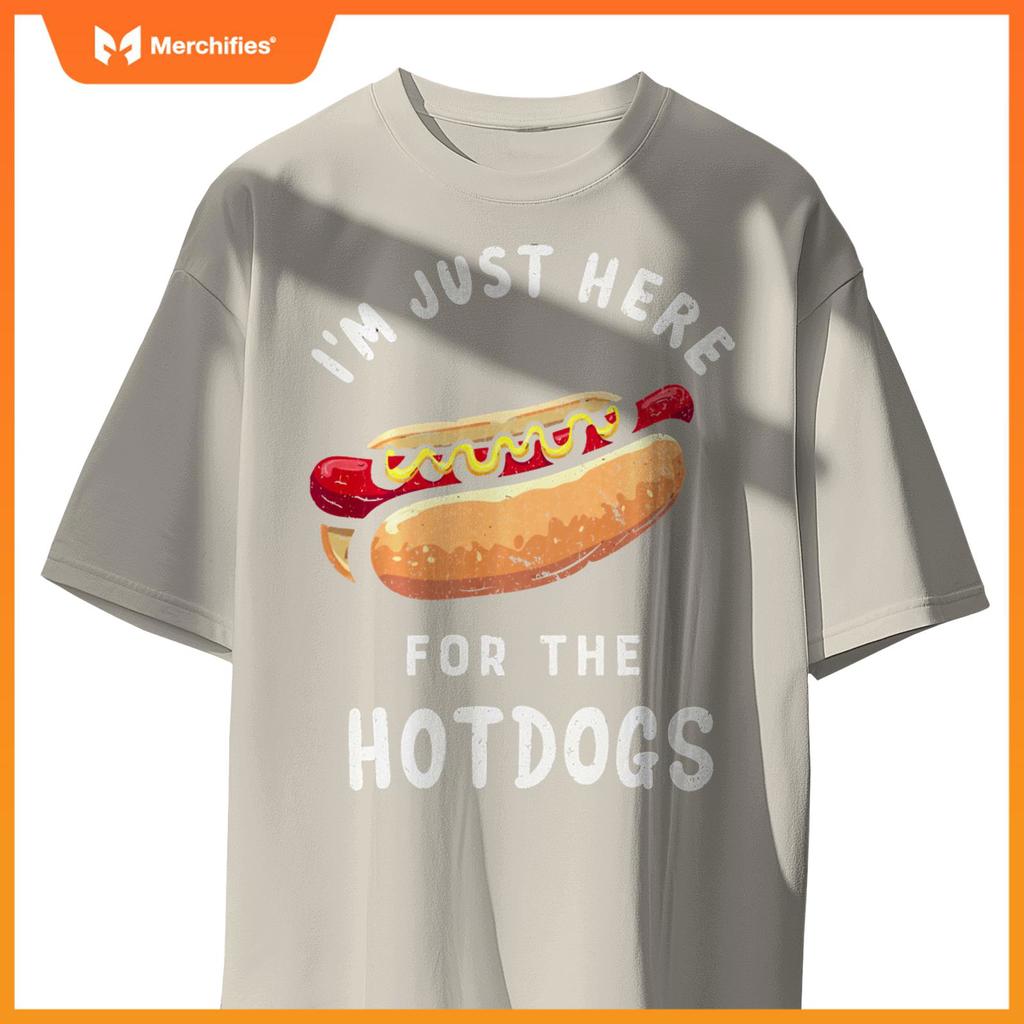 Love Hotdogs Here For The Hot Dogs Hotdog Party Backyard BBQ T-Shirt