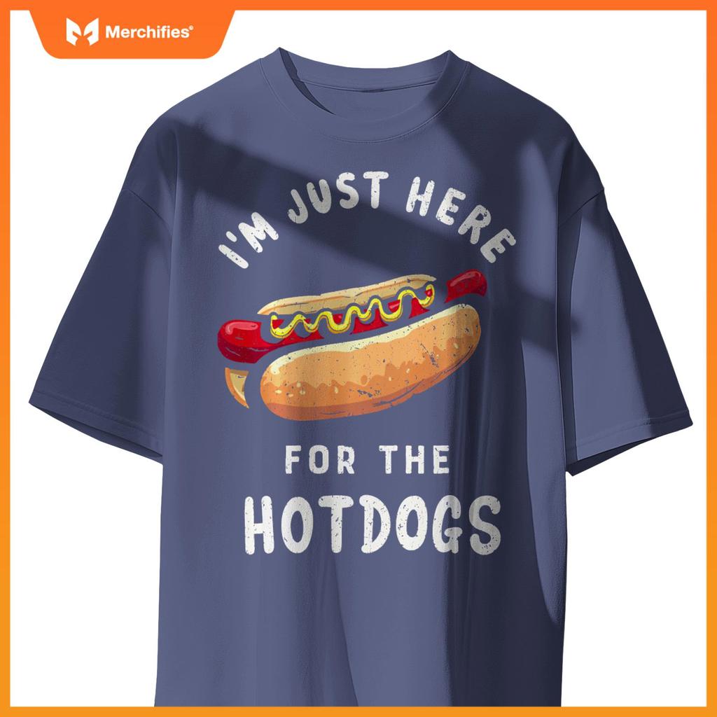 Love Hotdogs Here For The Hot Dogs Hotdog Party Backyard BBQ T-Shirt