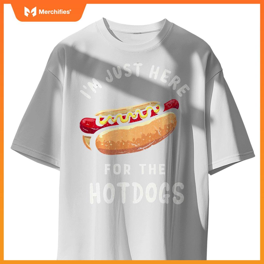 Love Hotdogs Here For The Hot Dogs Hotdog Party Backyard BBQ T-Shirt
