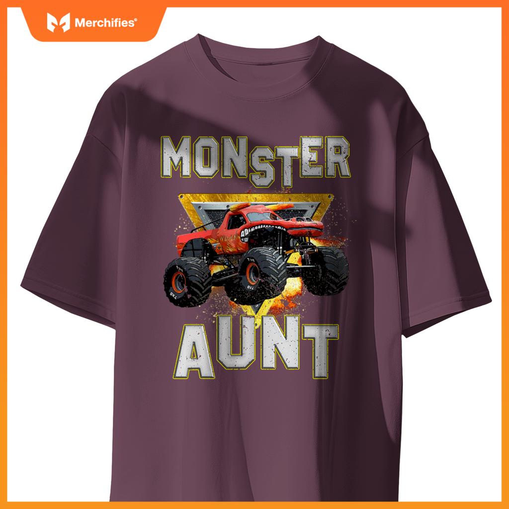 Monster Truck Aunt Monster Truck Are My Jam Truck Lovers T-Shirt