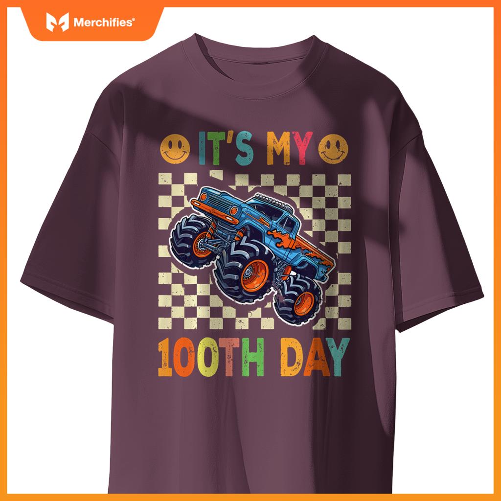 It's My 100th Day Happy 100 Days Of School Monster Truck T-Shirt