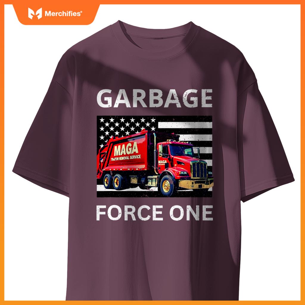 Garbage Force One Trump Tee Maga Garbage Truck T-Shirt
