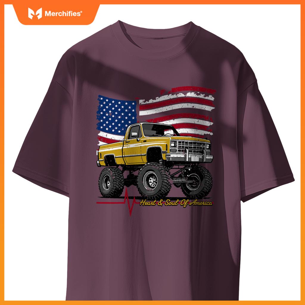 Lifted Squarebody 4Wd  American Pickup Truck T-Shirt
