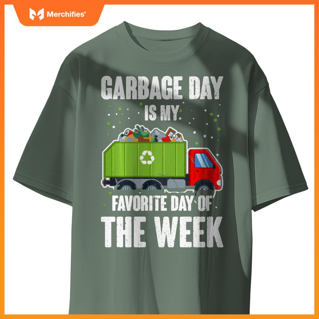Garbage Uniform Trash Kids Garbage Man Costume Truck T-Shirt