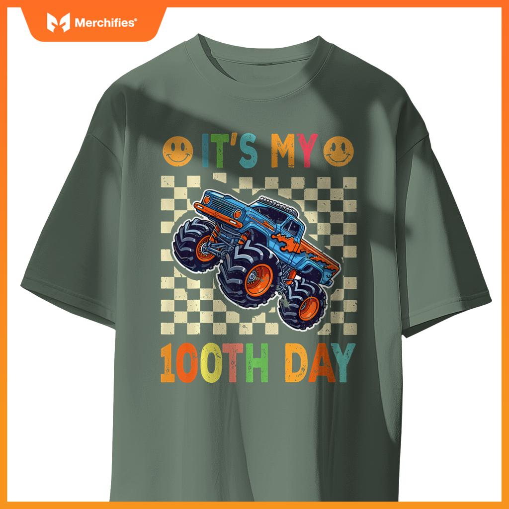 It's My 100th Day Happy 100 Days Of School Monster Truck T-Shirt