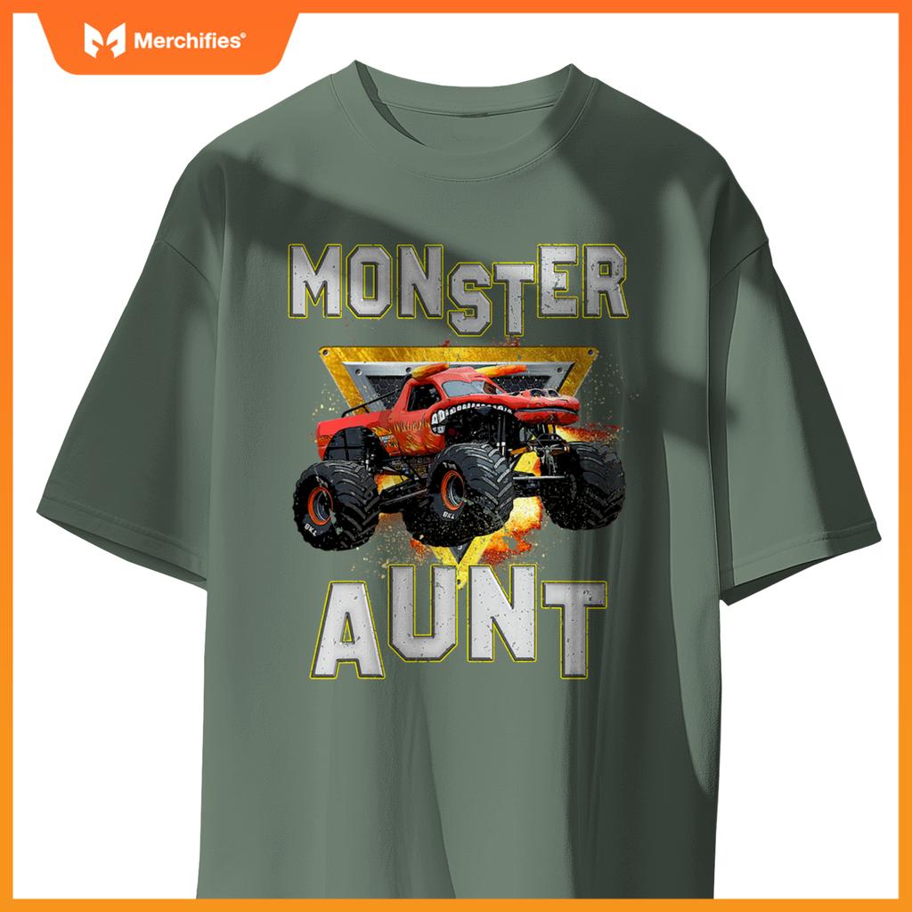 Monster Truck Aunt Monster Truck Are My Jam Truck Lovers T-Shirt