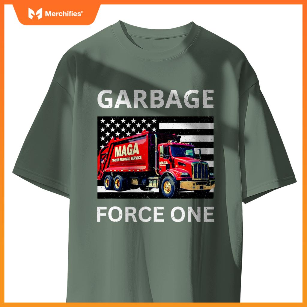 Garbage Force One Trump Tee Maga Garbage Truck T-Shirt