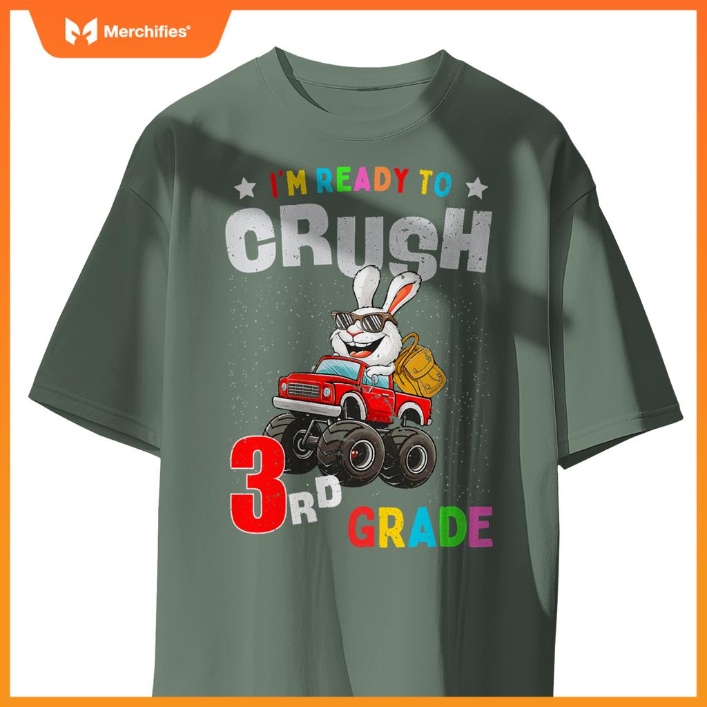 Im Ready To Crush 3Rd Grade Rabbit Monster Truck T-Shirt