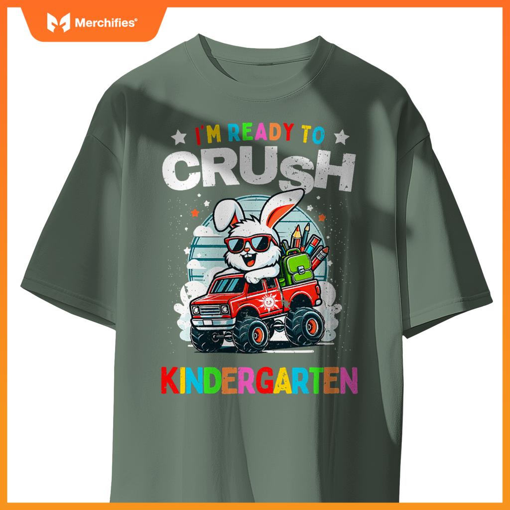 Im Ready To Crush Kindergarten Rabbit Monster Truck T-Shirt