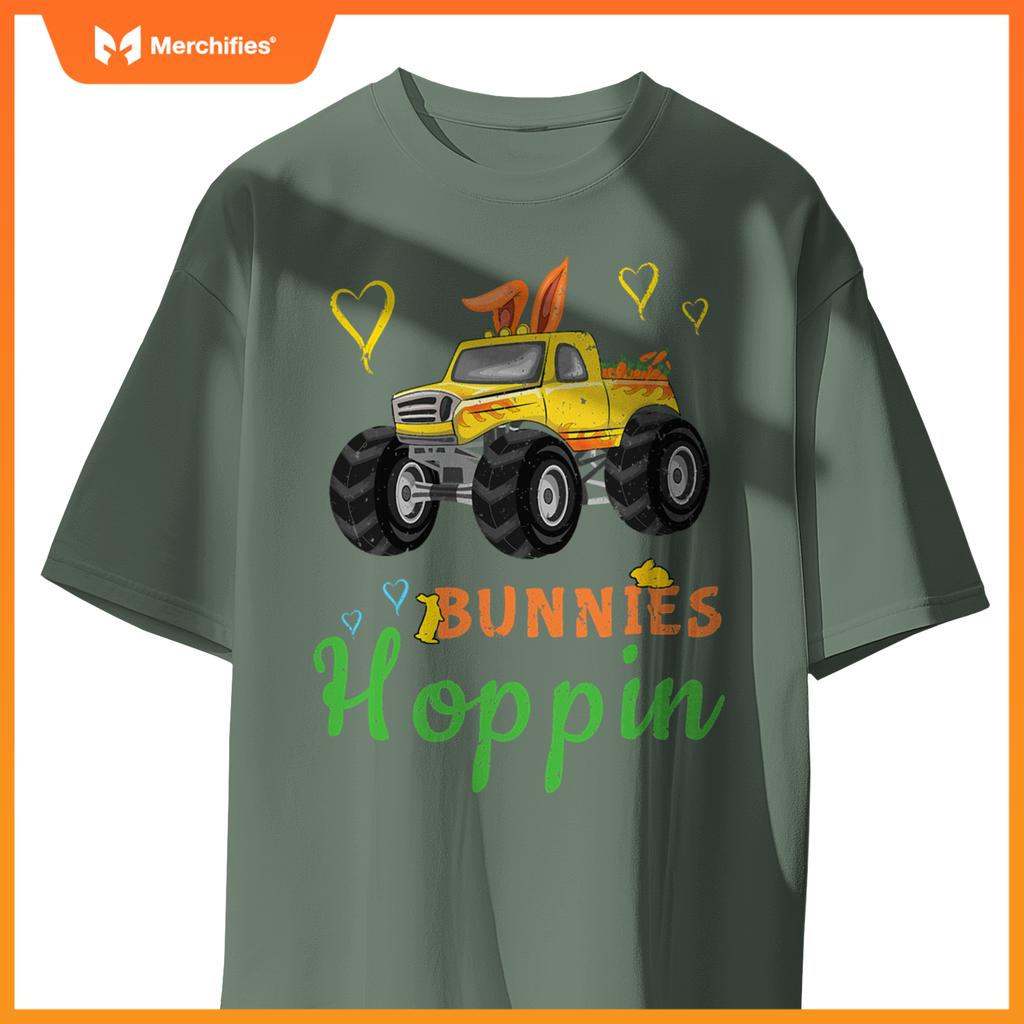 Monster Truck Bunny Rabbit Happy Easter Sunday T-Shirt