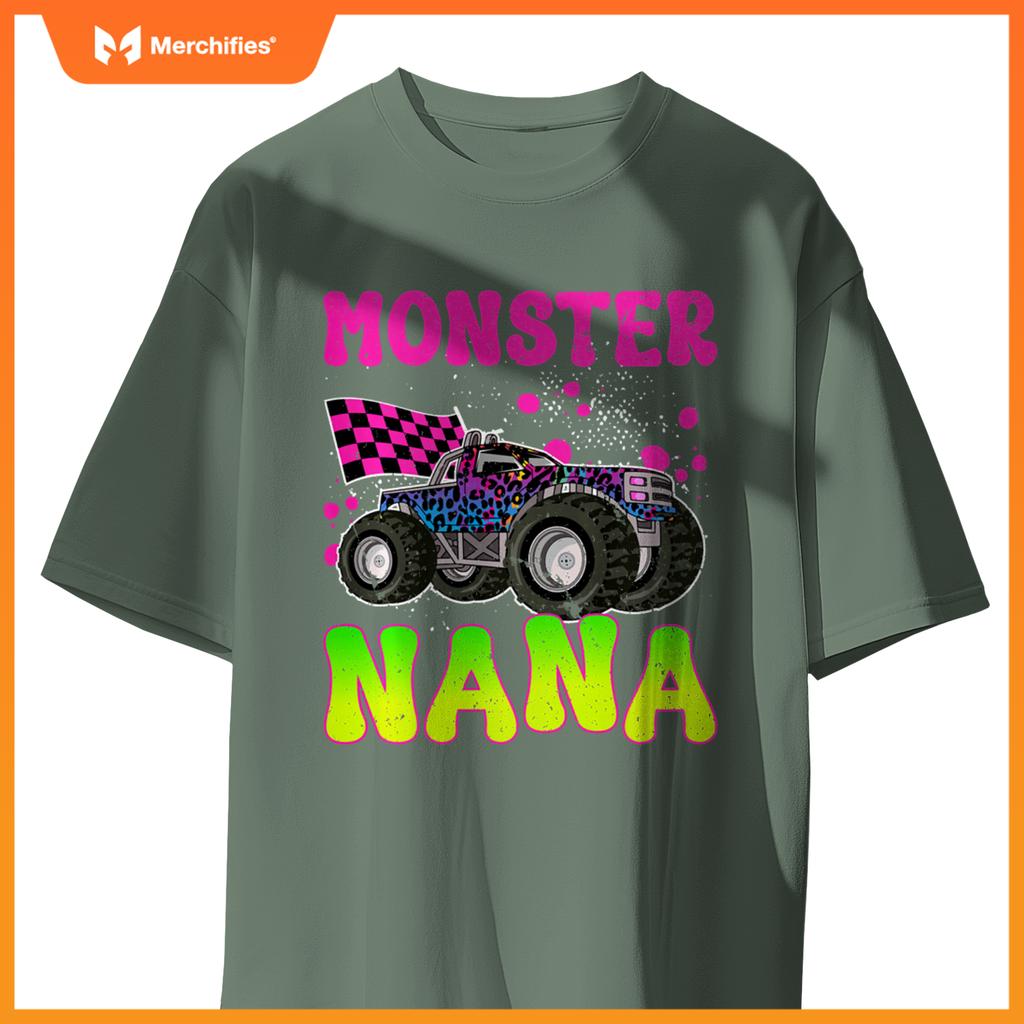 Monster Nana Proud Monster Truck Nana Grandma T-Shirt