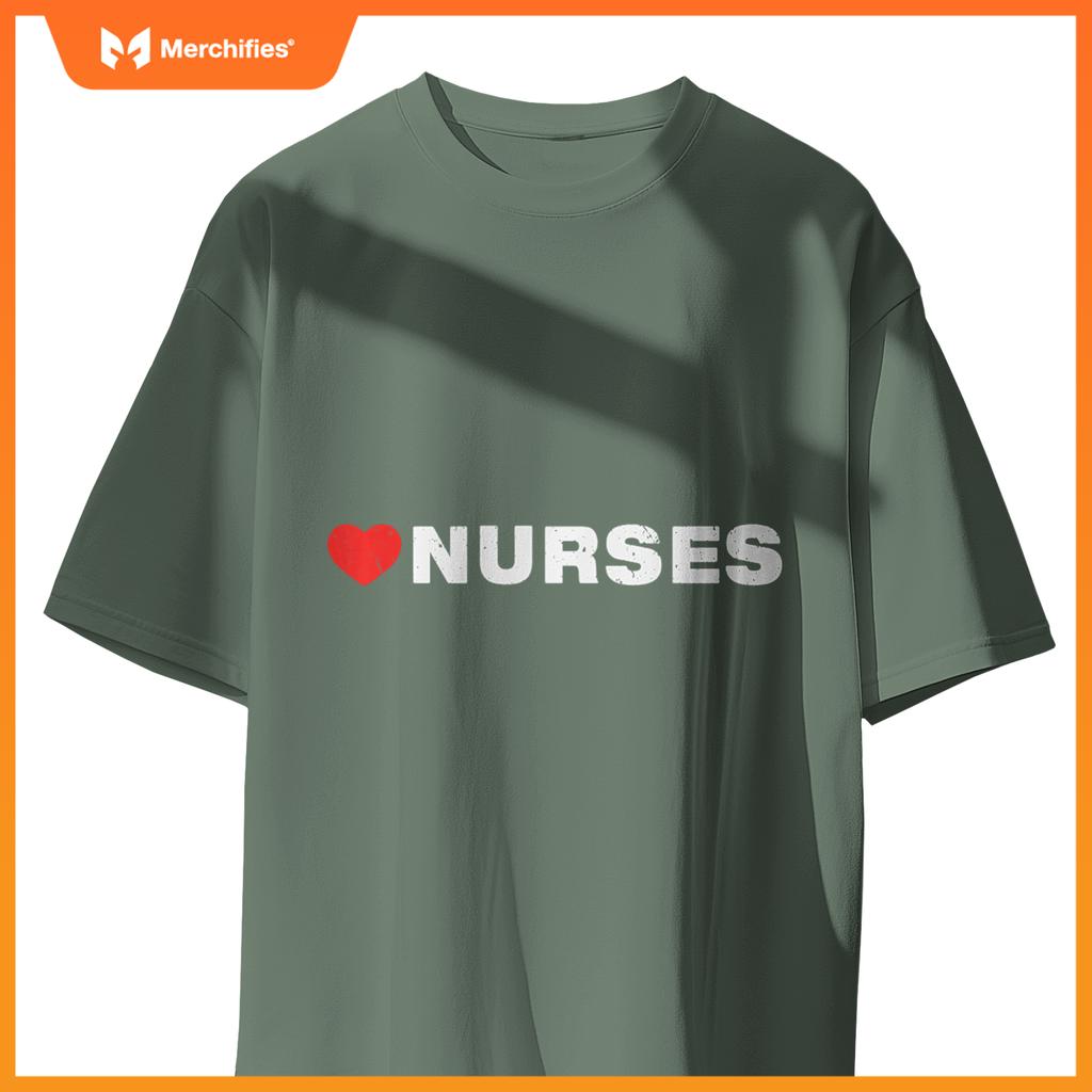 Love Nurses, Minimalist Aesthetic, Like Heart Nurses T-Shirt
