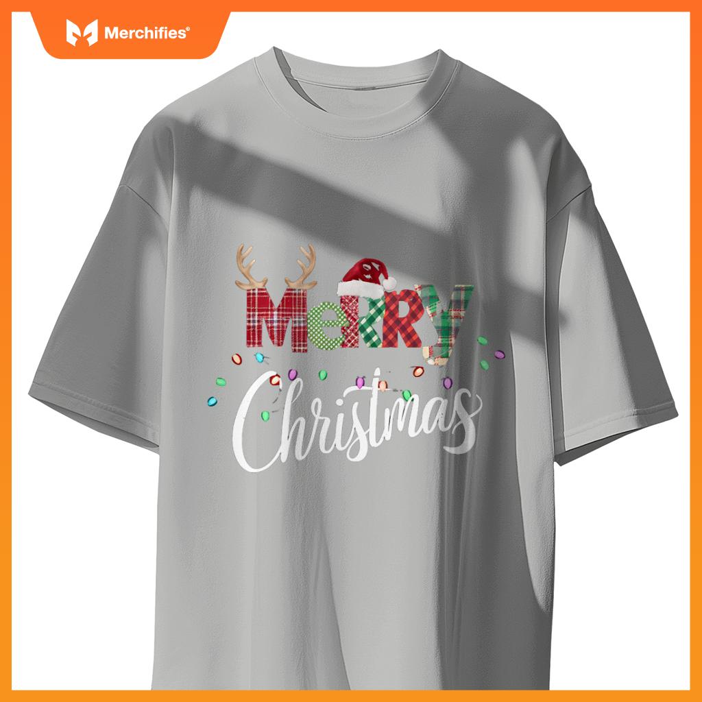 Merry Christmas Lights Red Santa Hat Xmas Family Men Women
