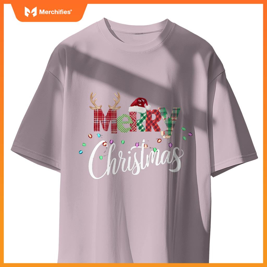 Merry Christmas Lights Red Santa Hat Xmas Family Men Women