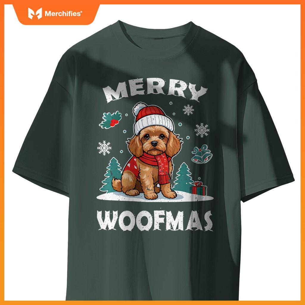 Merry Woofmas Cavoodle Dog T-Shirt