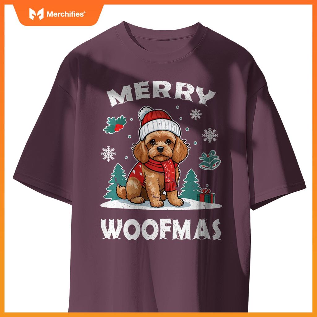 Merry Woofmas Cavoodle Dog T-Shirt