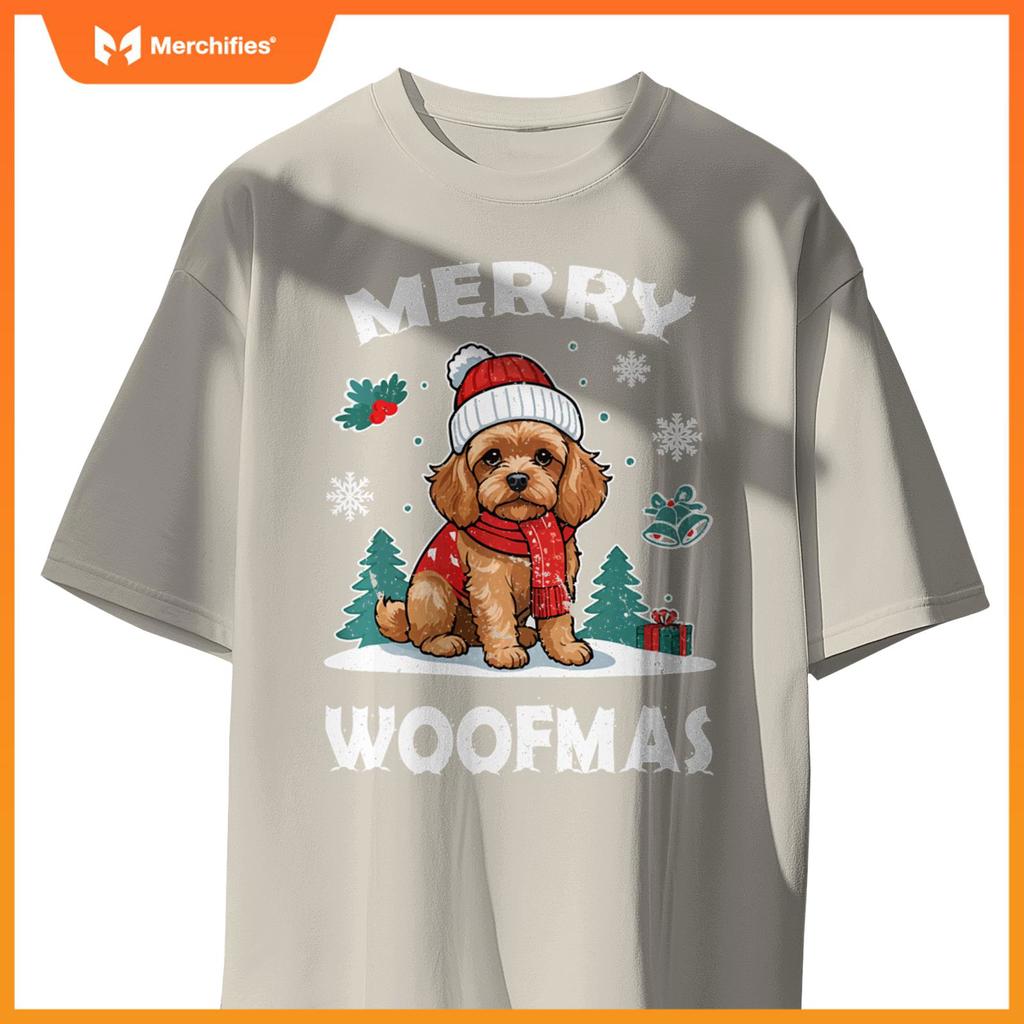 Merry Woofmas Cavoodle Dog T-Shirt
