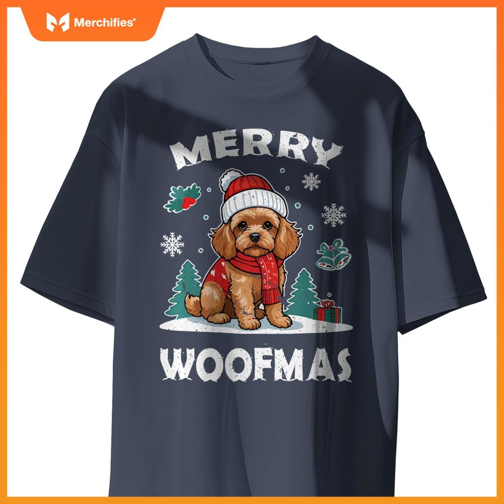 Merry Woofmas Cavoodle Dog T-Shirt