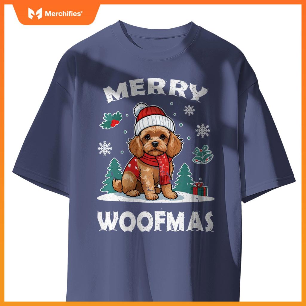 Merry Woofmas Cavoodle Dog T-Shirt