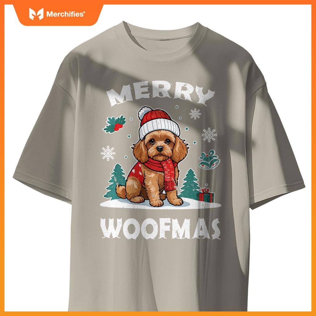 Merry Woofmas Cavoodle Dog T-Shirt