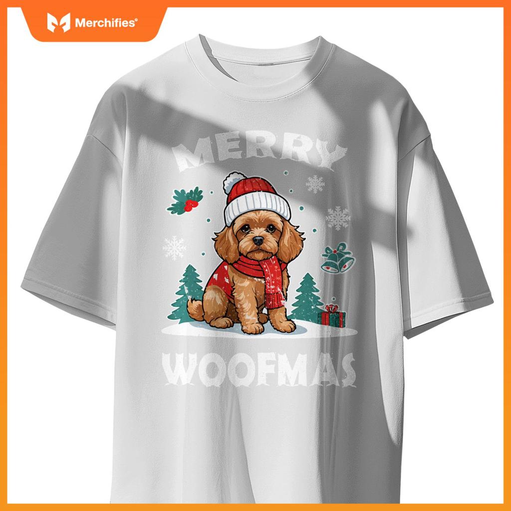 Merry Woofmas Cavoodle Dog T-Shirt