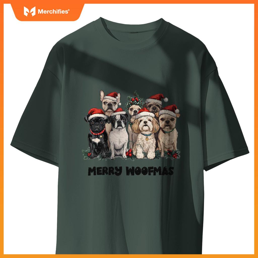 Merry Woofmas Shirt Christmas Dog Funny Dogs Xmas T-Shirt