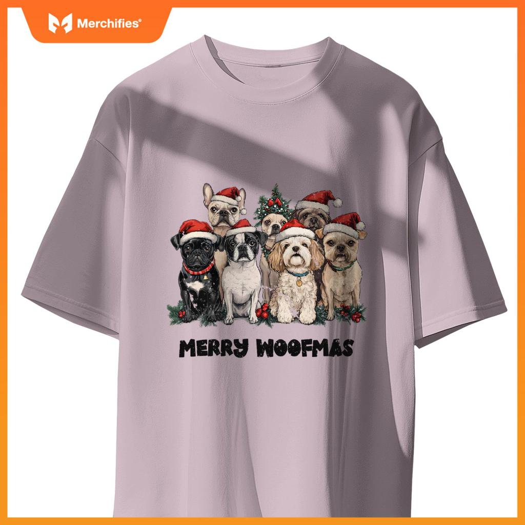 Merry Woofmas Shirt Christmas Dog Funny Dogs Xmas T-Shirt
