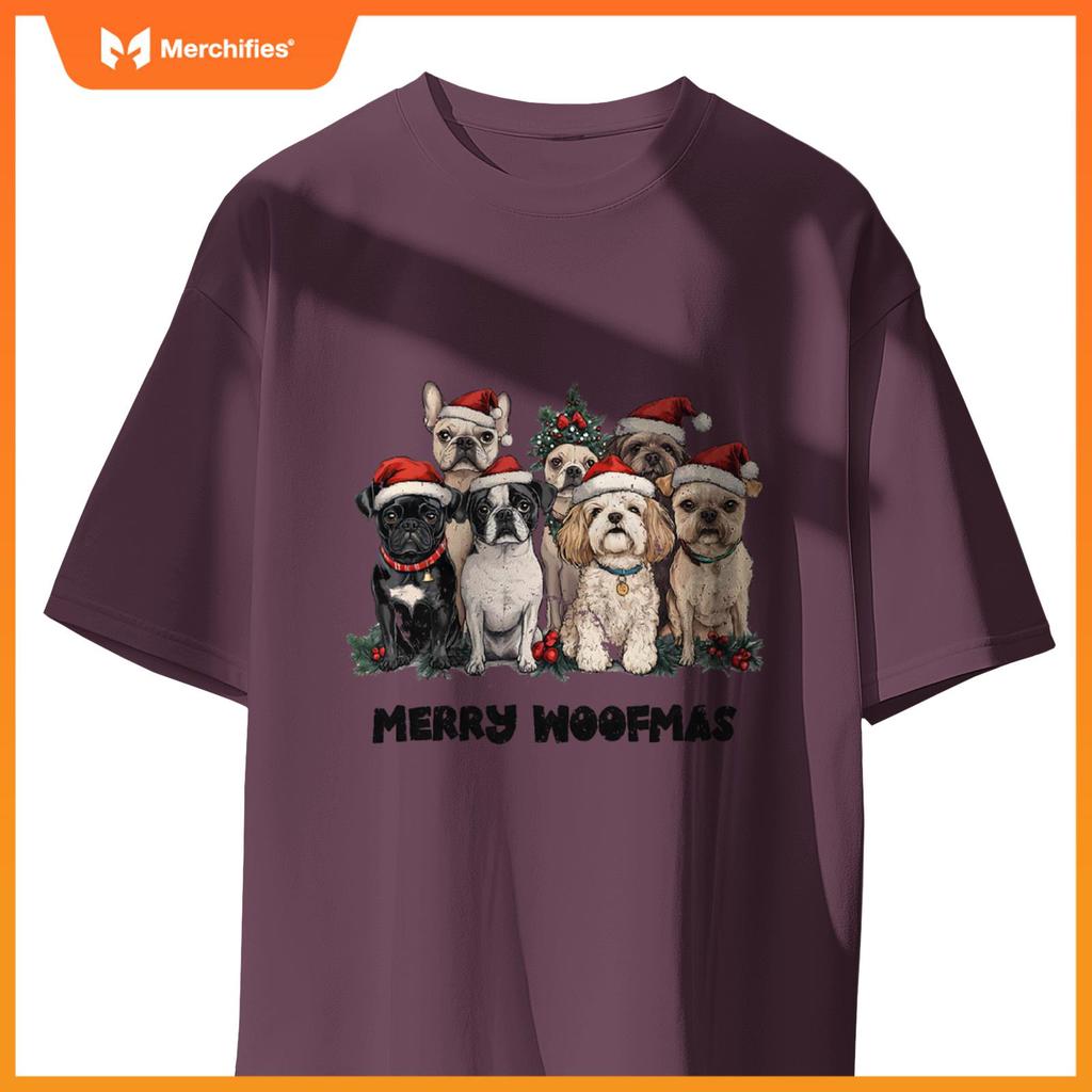 Merry Woofmas Shirt Christmas Dog Funny Dogs Xmas T-Shirt