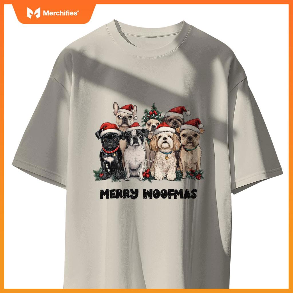 Merry Woofmas Shirt Christmas Dog Funny Dogs Xmas T-Shirt