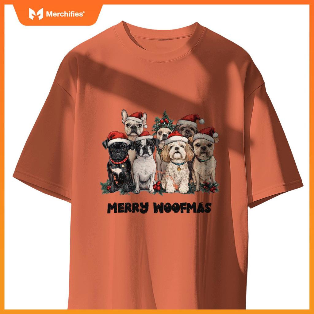 Merry Woofmas Shirt Christmas Dog Funny Dogs Xmas T-Shirt