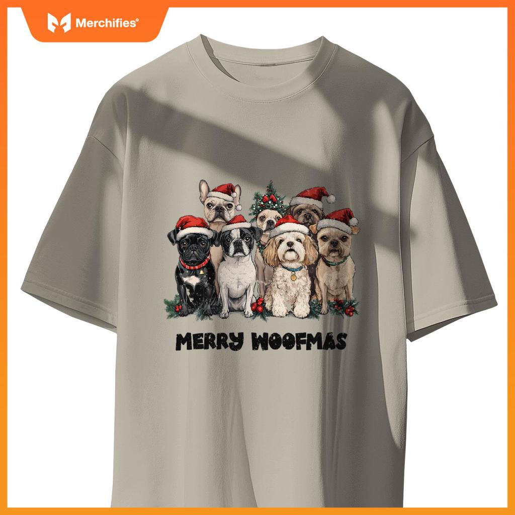 Merry Woofmas Shirt Christmas Dog Funny Dogs Xmas T-Shirt