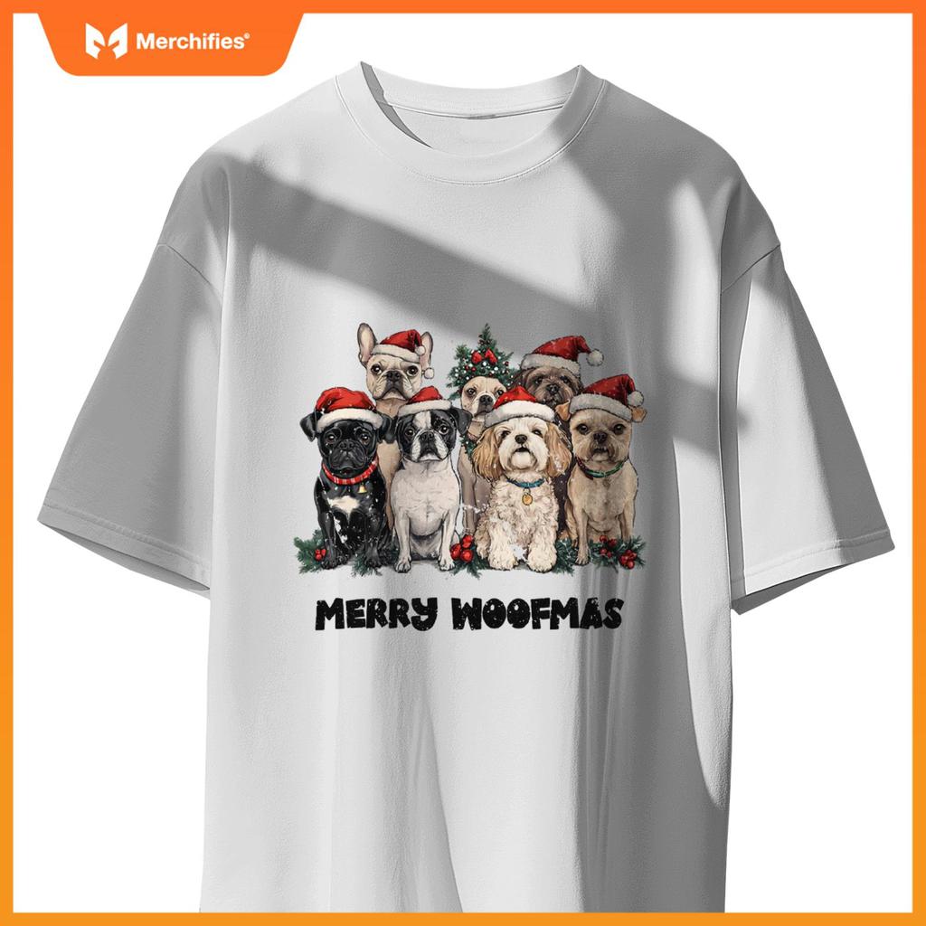 Merry Woofmas Shirt Christmas Dog Funny Dogs Xmas T-Shirt