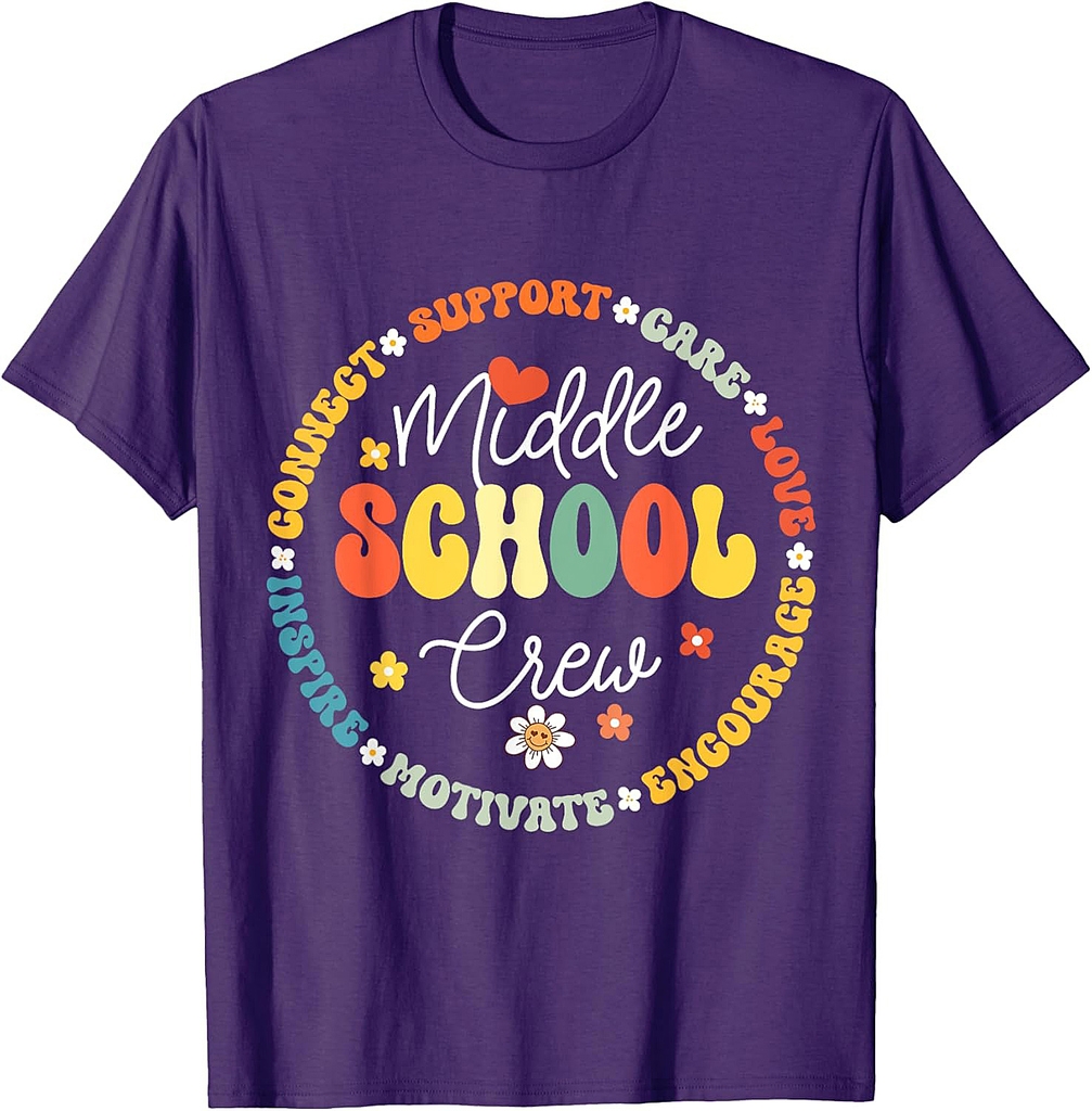 Middle School Crew Back To School For Teacher T-Shirt