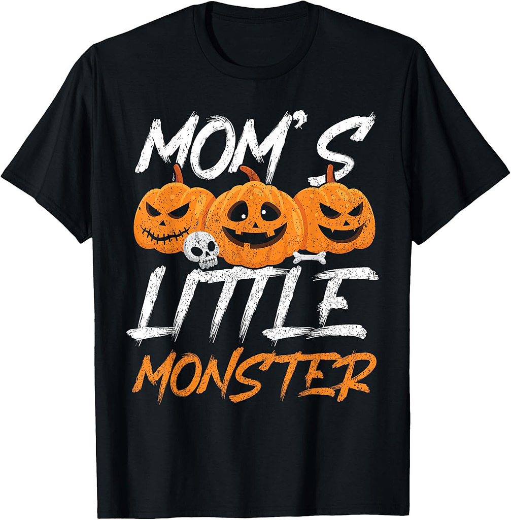 Mom's Little Monster | Halloween Apparel Funny Halloween T-Shirt