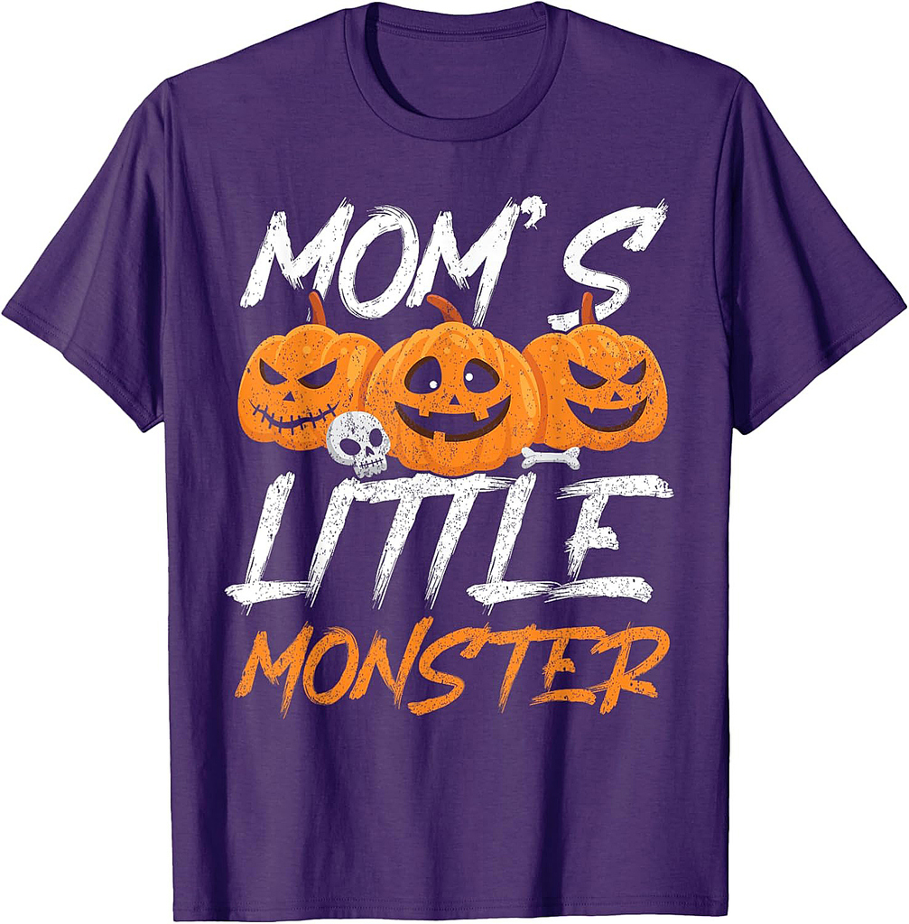 Mom's Little Monster | Halloween Apparel Funny Halloween T-Shirt