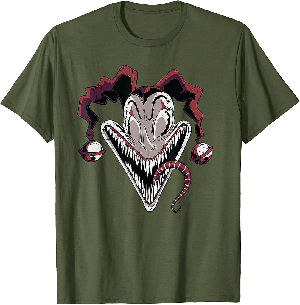 Monster Clown Creepy Scary Halloween T-Shirt