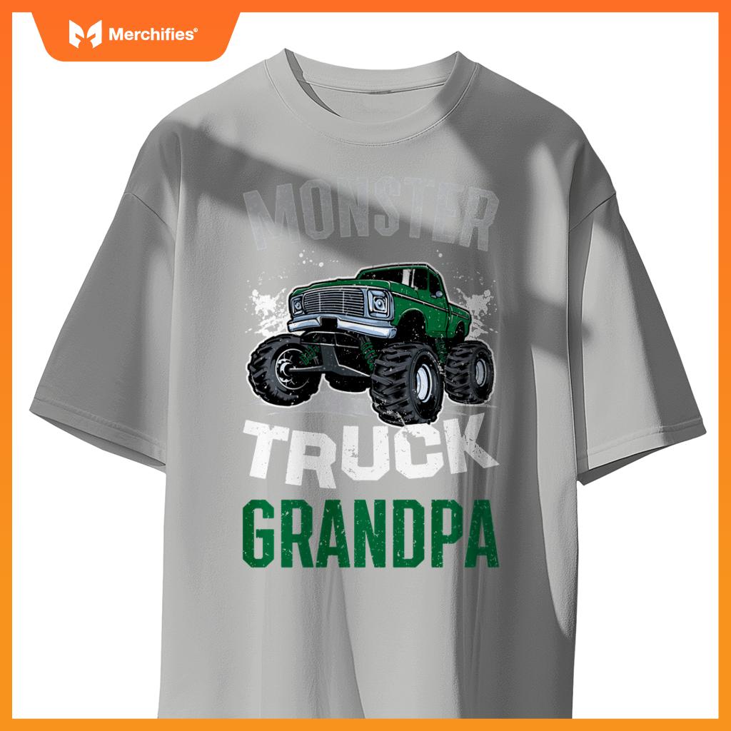 Monster Truck Grandpa Proud Monster Truck Grandfather T-Shirt