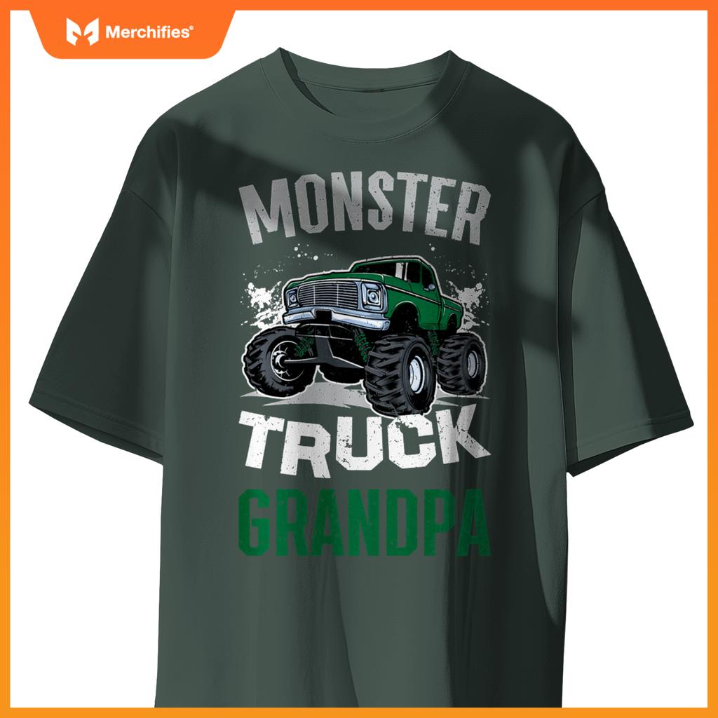 Monster Truck Grandpa Proud Monster Truck Grandfather T-Shirt